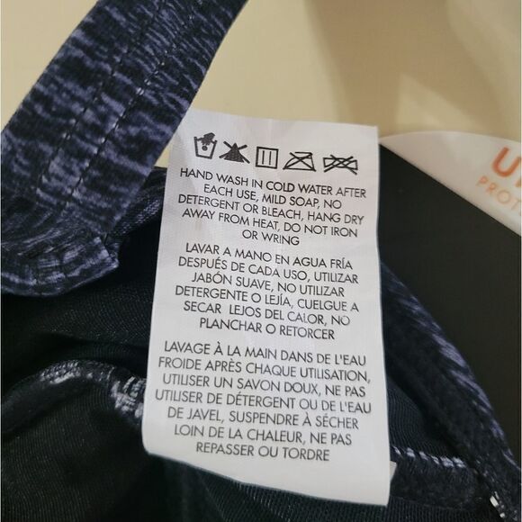 TYR Women's Blue Marled Sheath V-Neck Swimsuit - Picture 7 of 11